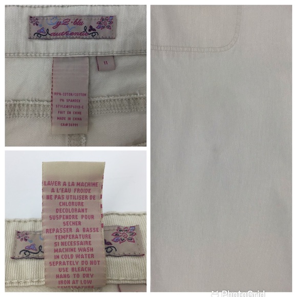 Y2 blu authentic Cream Ribbed Capri Pants, 11 - Picture 16 of 16